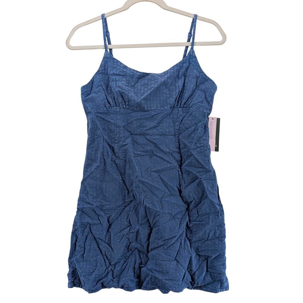 Bodycon Dress Mini Sleeveless Wild Fable Blue Medium Sundress Short Cutout Woven